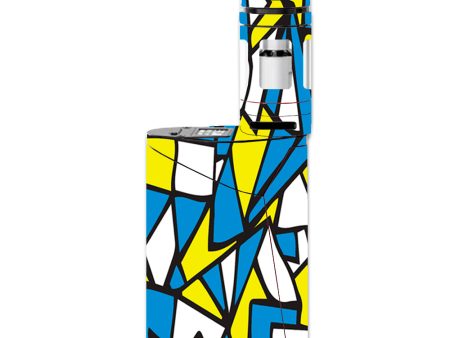 Stained Glass Abstract Blue Yellow Smok GX350 Skin Fashion